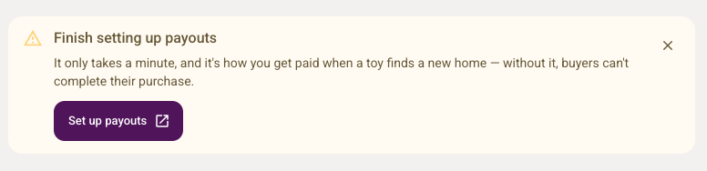 Setting up a Loopyty payout account: entering your details and IBAN